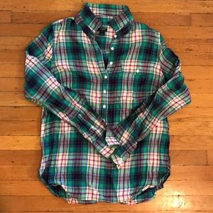 Women’s J.Crew plaid button down shirt
